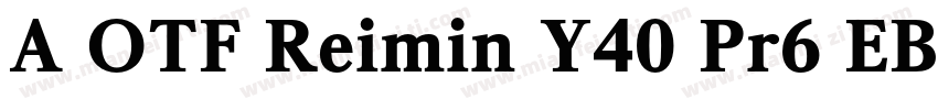 A OTF Reimin Y40 Pr6 EB字体转换